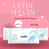 Baby wipes 3 pièces - Ultra compact - Image 1