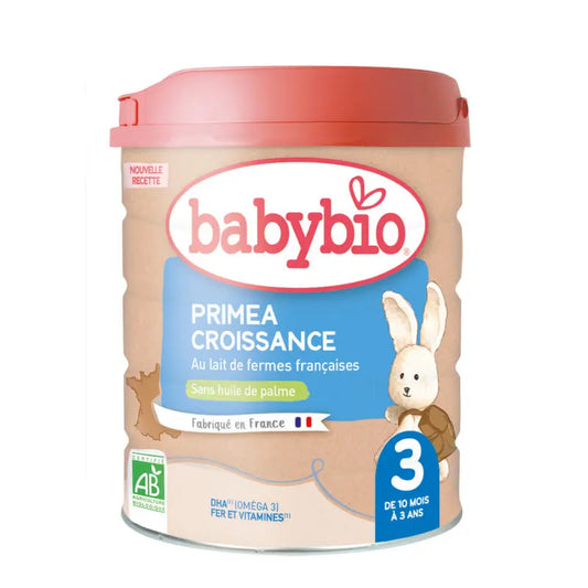 Babybio Lait en poudre 3ème âge au lait de vache bio Primea 3 - 800g - Image 1