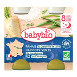 Babybio Panais du Centre-Val de Loire Haricots verts de nos régions Riz de Camargue Petits pots 2x200g - Image 1