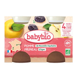 Babybio Pomme de Nouvelle-Aquitaine Pruneau d'Agen Petits pots 2x130g - Image 1