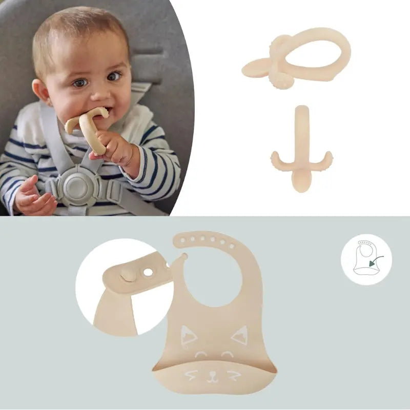Babymoov Coffret Repas Bébé FIRST'ISY Renard - Beige - Image 3