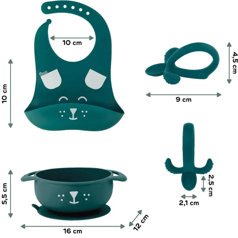 Babymoov Coffret Repas Bébé FIRST'ISY Renard - Bleu - Image 6