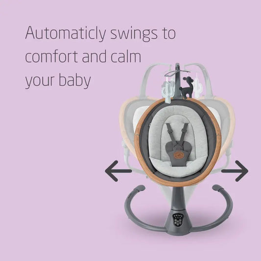 Balancelle électrique bébé gris foncé - Image 3