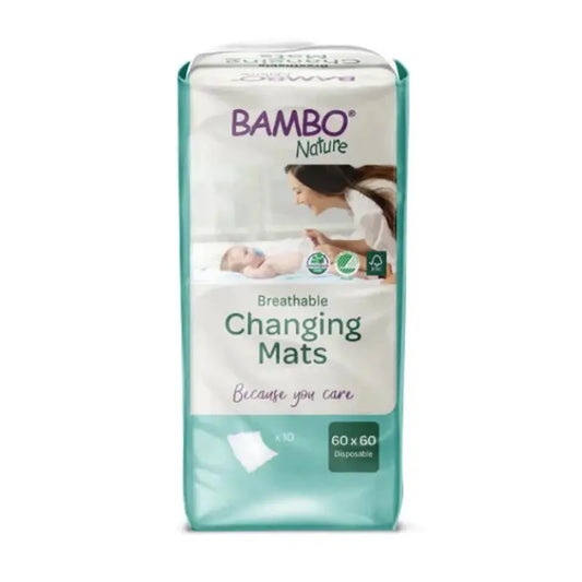 Bambo Nature Tapis de Change 60x60cm 10 Unités - Image 1