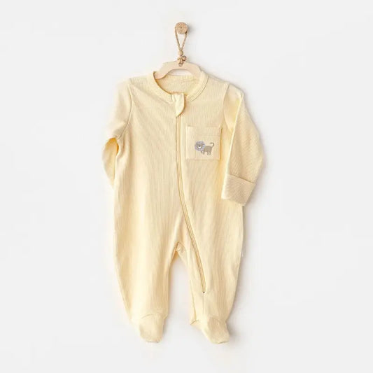 Barboteuse bébé Combinaison jaune petit roi AC25811 - Andywawa - Image 1