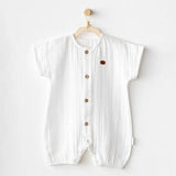 Barboteuse en mousseline blanche - Andywawa - Image 1
