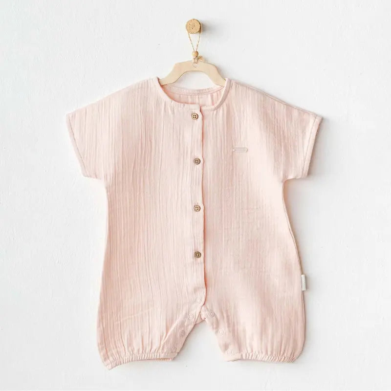 Barboteuse en mousseline rose - Andywawa - Image 2