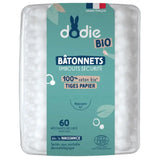 Bâtonnets Embouts Sécurité 100% Coton Bio 60 Bâtonnets - Image 1