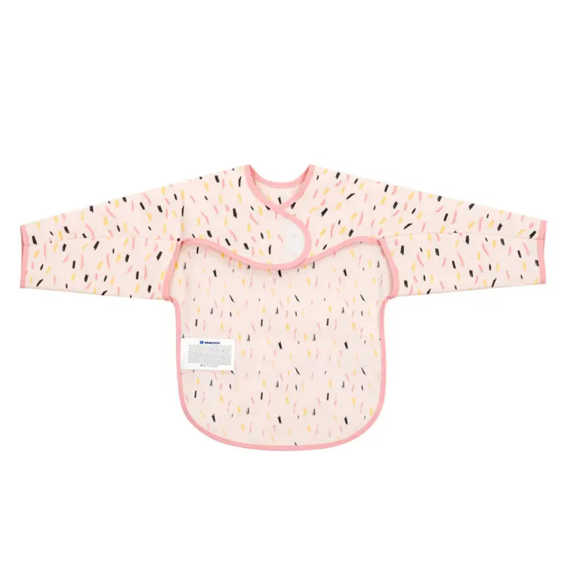 Bavoir manches longues EVA avec ramasse-miettes Arty Pink Pattern - Image 3