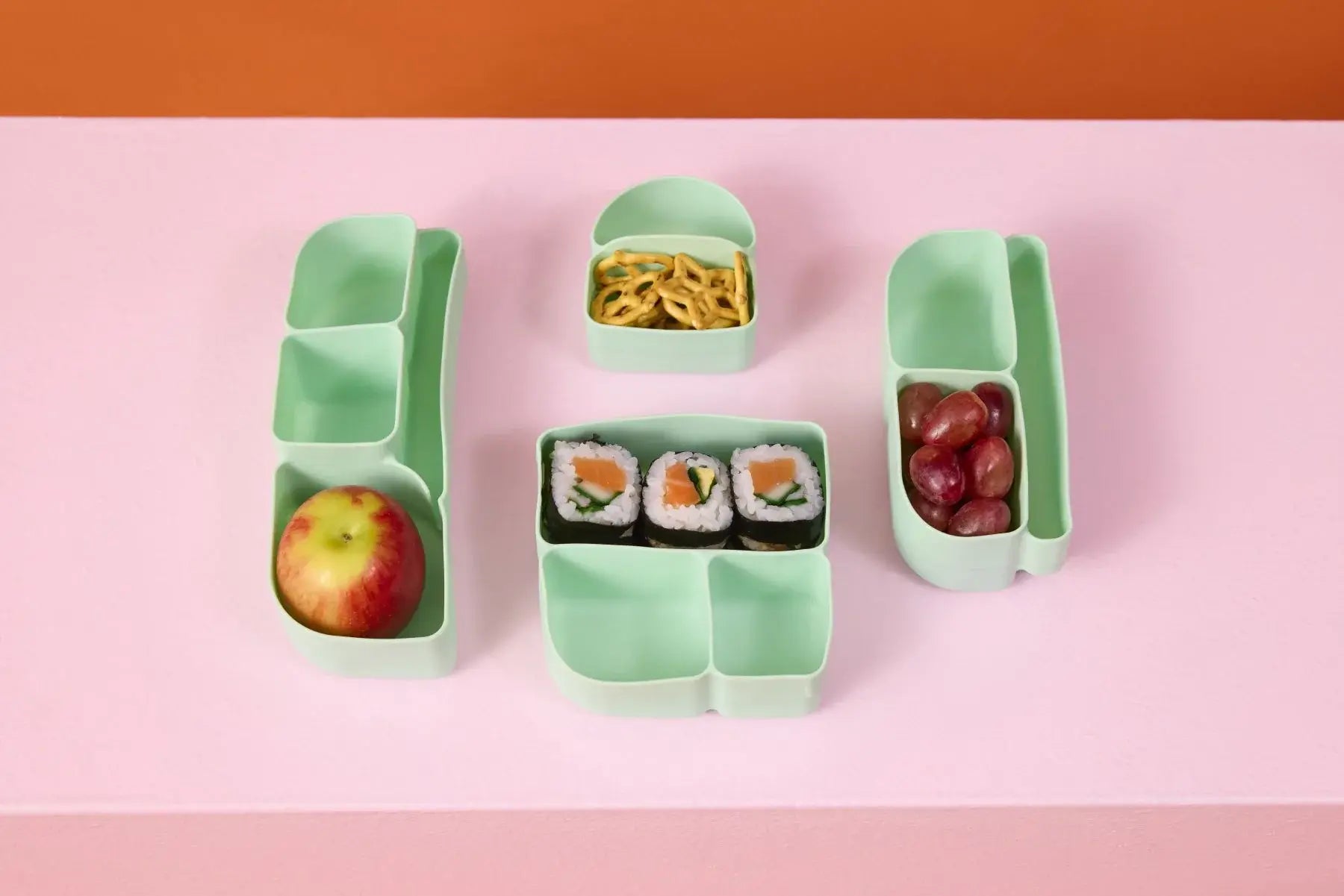b.box Mini Lunchbox Silicone Bento Tray Insert - Forest - Image 6
