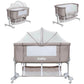 Berceau Bébé Multifonction Kidilo – Moustiquaire et Roulettes – Beige - Image 2
