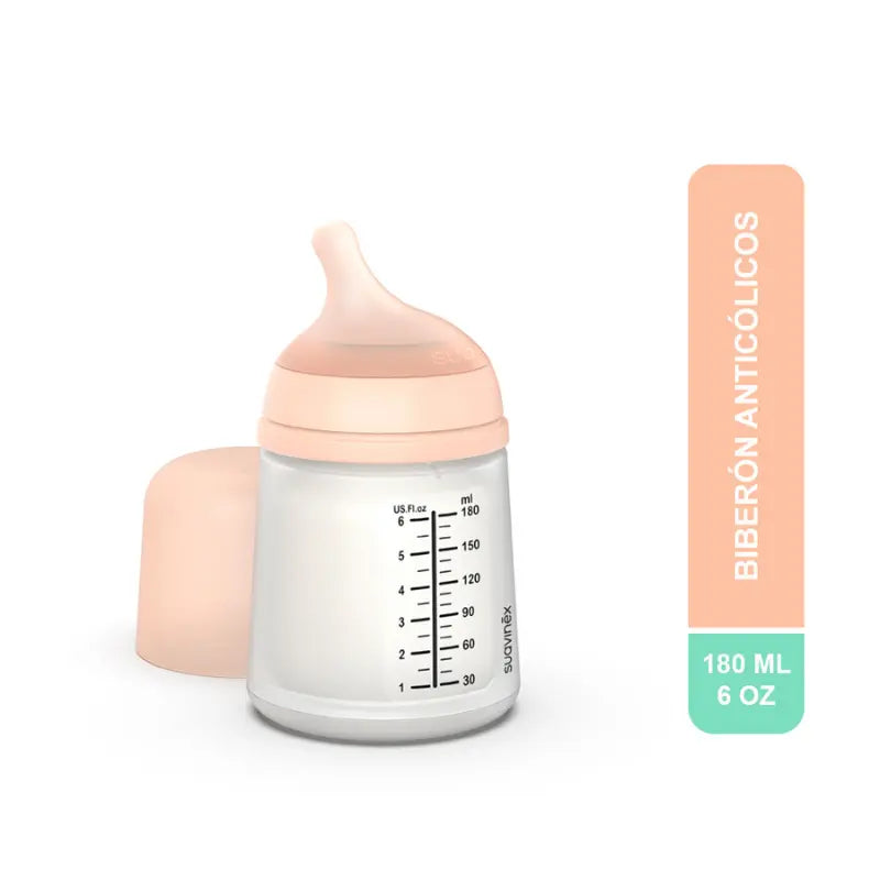 Biberon anti-colique Suavinex ZERO ZERO Adaptive Flow 180 ml (A) - Image 1