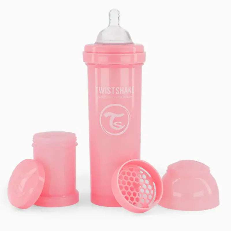 Biberon Anti-Colique Twistshake 330ml - Rose - Image 1