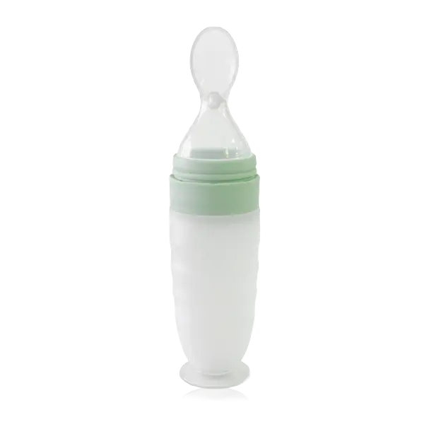 Biberon Distributeur avec Cuillère en Silicone Souple – 90 ml - Image 1