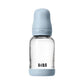 Biberon en Verre 120ml avec Tétine en Latex Débit lent – BIBS - Baby Blue - Image 1