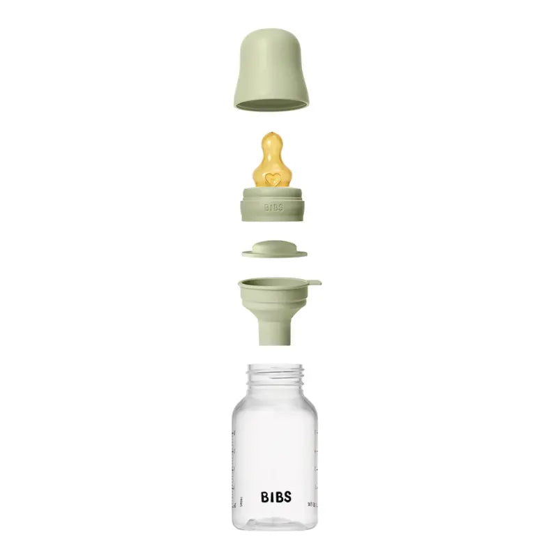 Biberon en Verre 120ml avec Tétine en Silicone Débit Lent - Sage - Image 3