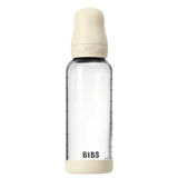 Biberon en Verre 240ml avec Tétine en Latex Débit Moyen - Ivory - Image 1
