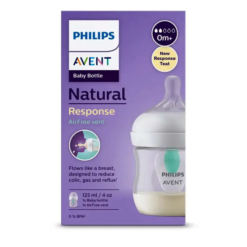 Biberon Philips Avent Natural Response avec valve Airfree 0 mois et plus 125 ml - Image 2