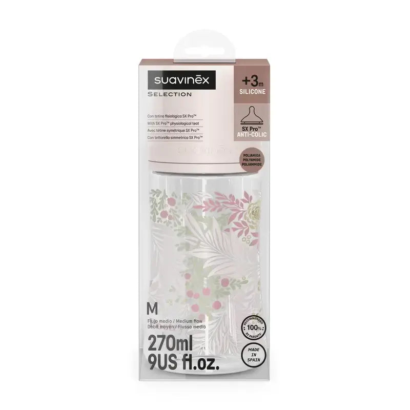 Biberon Poésie avec tétine SX Pro Rose +3 mois 270 ml - Image 7