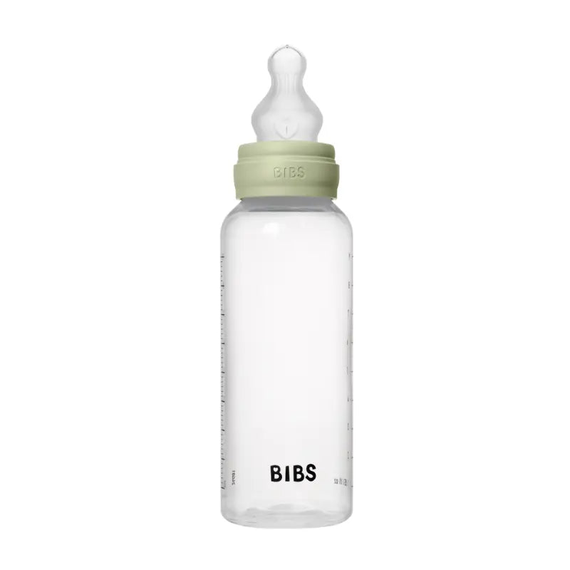 Biberon rond en silicone, 270 ml, débit moyen, couleur sauge - BIBS - Image 3