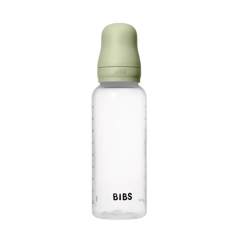 Biberon rond en silicone, 270 ml, débit moyen, couleur sauge - BIBS - Image 4