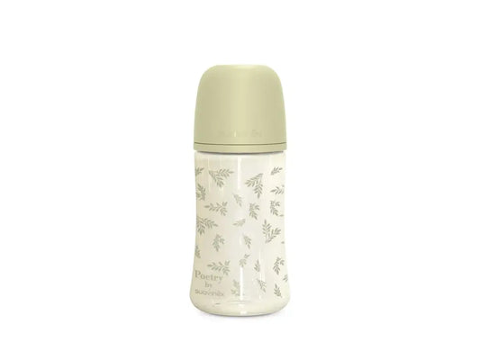 Biberon Suavinex Poetry Débit Moyen Vert +3m 270 ml - Image 1
