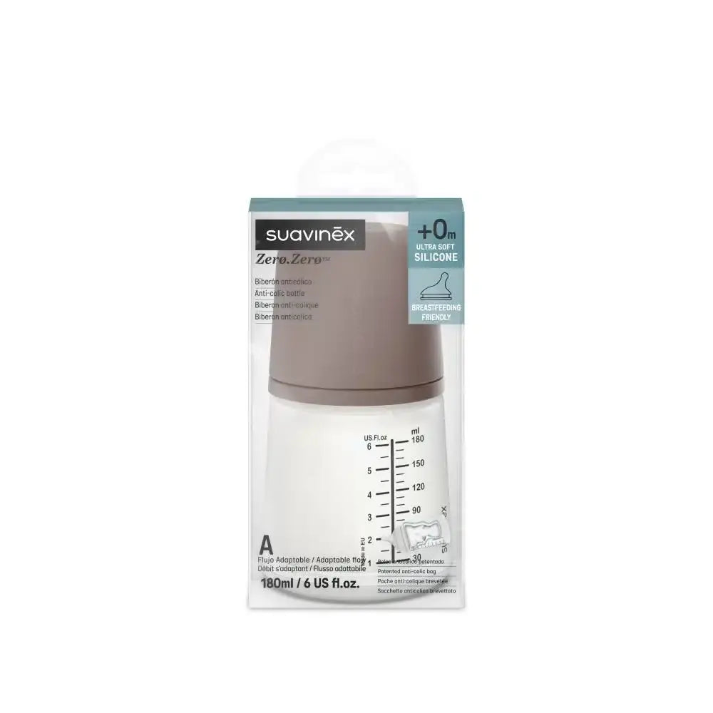 Biberon Suavinex Zero Zero Flow A 180 ml Camel - Image 3