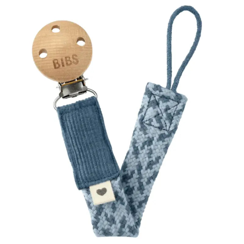 BIBS Attache-Sucette Tressée Petrol / Baby Blue - Image 1