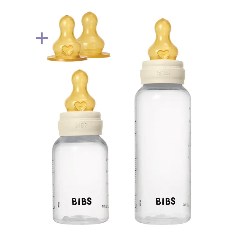 BIBS - Biberons ronds Grow and Flow en latex 150 ml - 270 ml – Ivoire - Image 3
