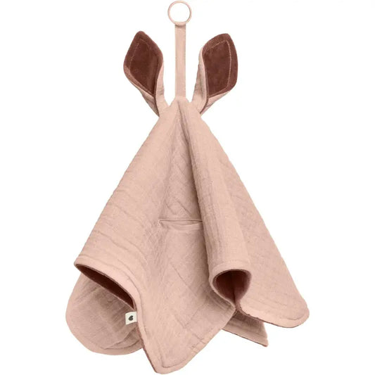 BiBS - Doudou - Kangourou Sage - 100% coton - Rose - Image 1