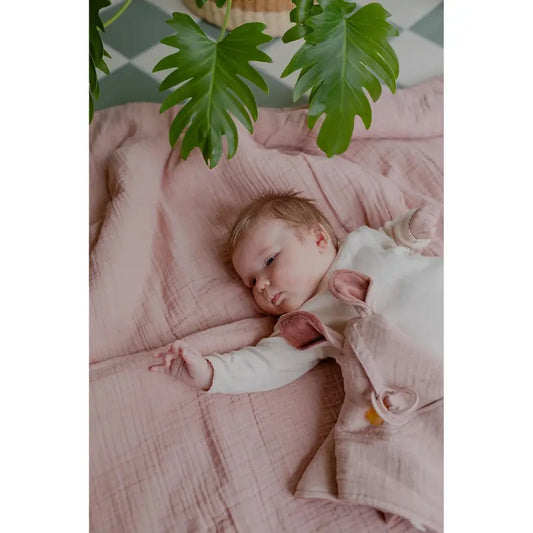BiBS - Doudou - Kangourou Sage - 100% coton - Rose - Image 3