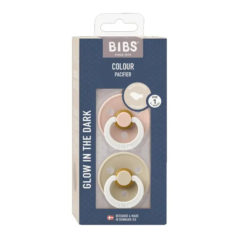 BIBS – Lot de 2 Sucettes Anatomiques Blush-Vanille