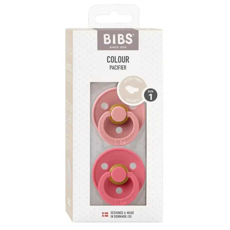 BIBS Lot de 2 Sucettes Anatomiques - Dusty Pink/Coral