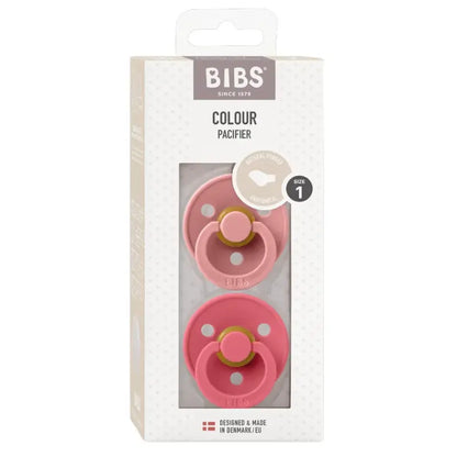 BIBS Lot de 2 Sucettes Anatomiques - Dusty Pink/Coral