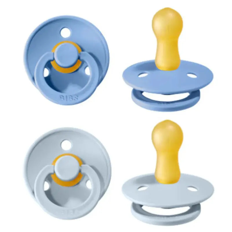 Bibs Lot de 2 Sucettes Bibs Rondes - Sky Blue/Baby Blue - Image 1
