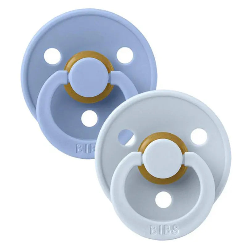 Bibs Lot de 2 Sucettes Bibs Rondes - Sky Blue/Baby Blue - Image 2