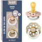 BIBS Lot de 2 Sucettes Bohème Nuit Rondes – Blush/Vanille - GLOW - Image 1
