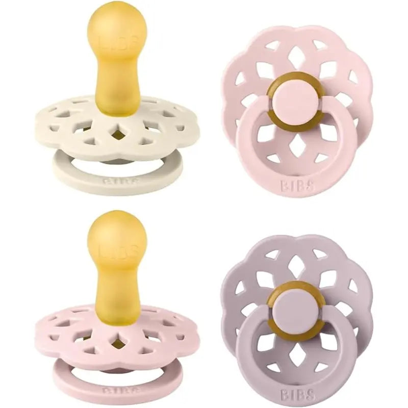 BIBS Lot de 2 Sucettes Bohème Nuit Rondes – Blush/Vanille - GLOW - Image 2