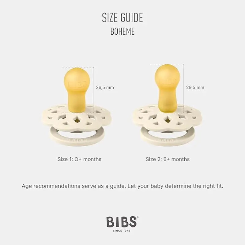 BIBS Lot de 2 Sucettes Bohème Nuit Rondes – Sauge/Nuage - GLOW - Image 4