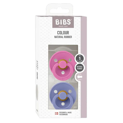 BIBS Lot de 2 Sucettes Rondes – Peri/Bubblegum