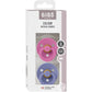BIBS Lot de 2 Sucettes Rondes – Peri/Bubblegum