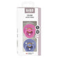 BIBS Lot de 2 Sucettes Rondes – Peri/Bubblegum - Image 1