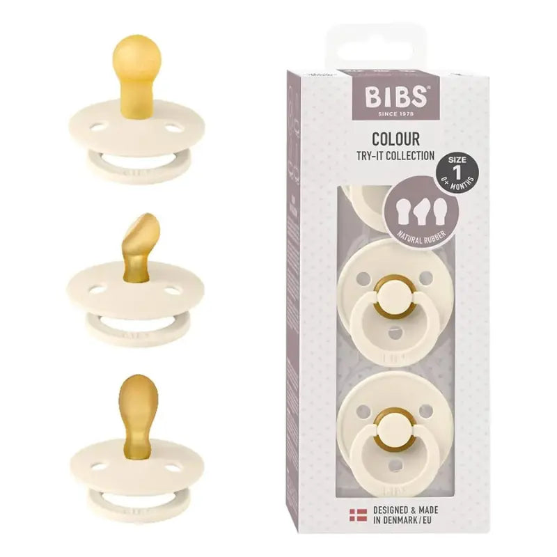 BIBS Lot de 3 Sucettes d’Essai Try-It – Couleur Ivoire - 0-6M - Image 2
