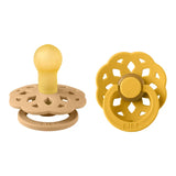 BIBS - Sucette ronde Bohème, latex - Sable du désert-Abeille - Image 1