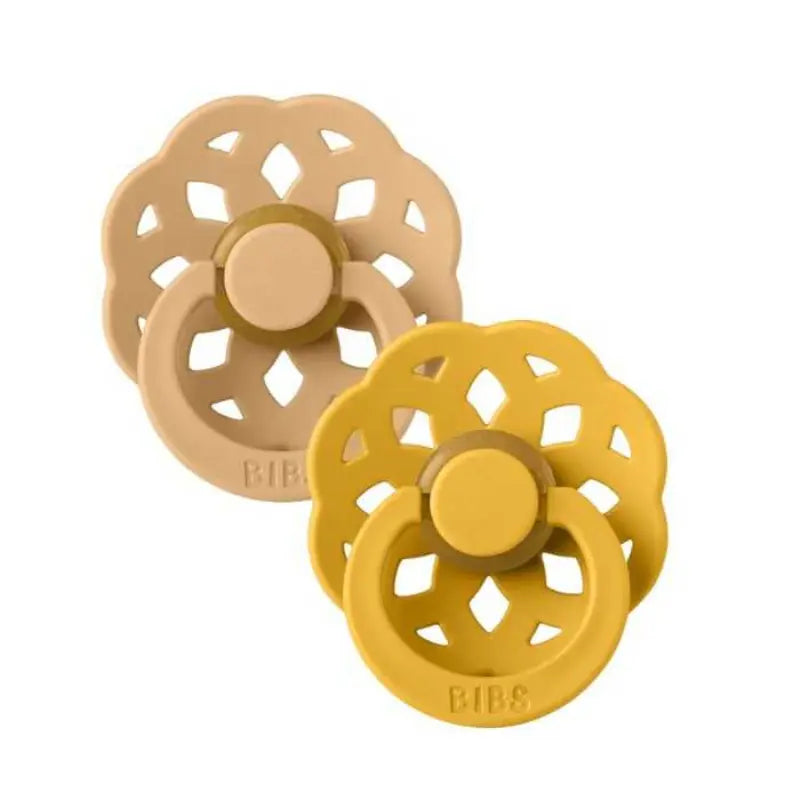 BIBS - Sucette ronde Bohème, latex - Sable du désert-Abeille - Image 2