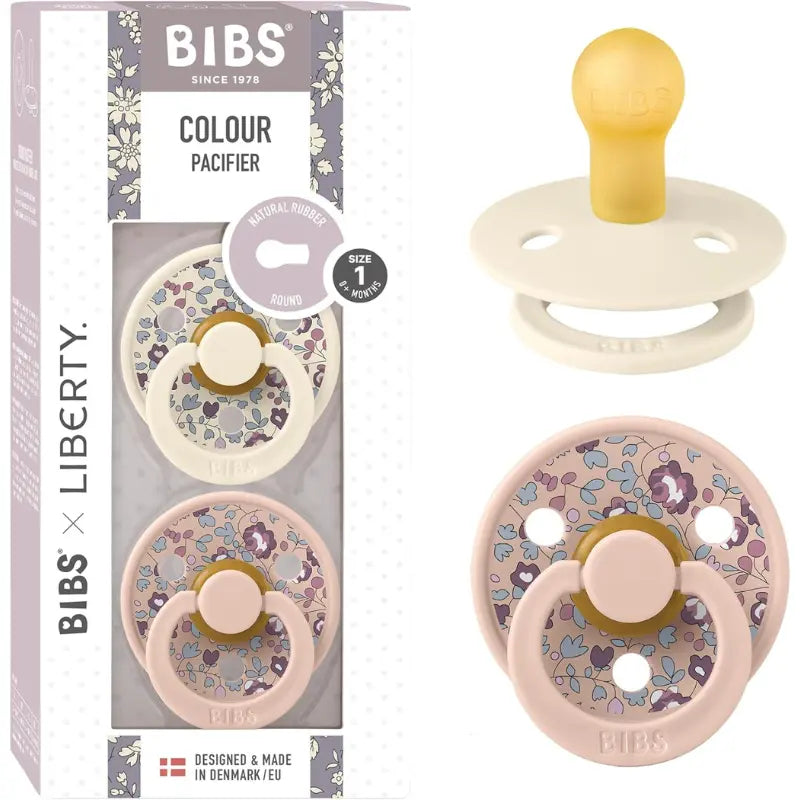 BIBS x Liberty - Sucette ronde couleur latex - Eloise Blush Mix