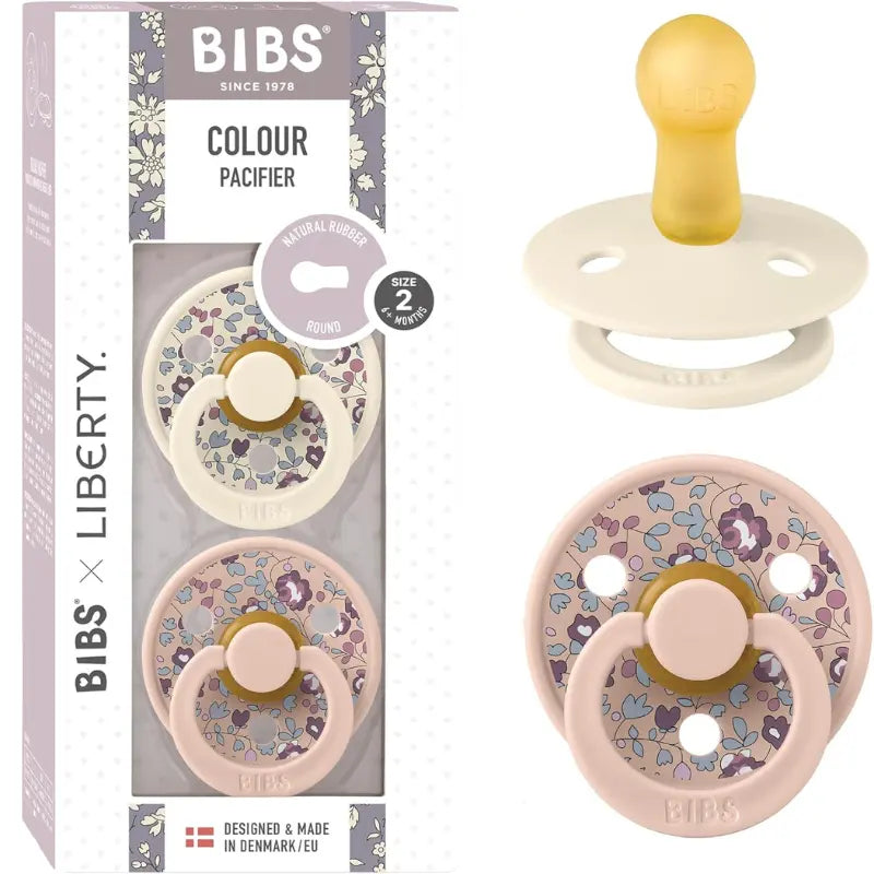 BIBS x Liberty - Sucette ronde couleur latex - Eloise Blush Mix