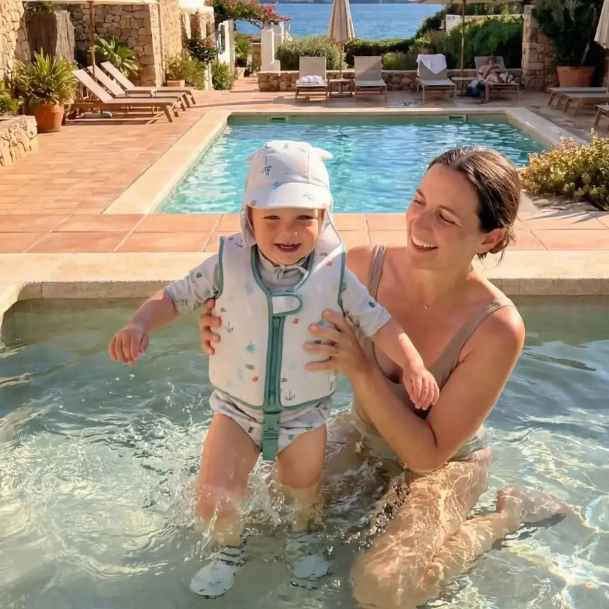 Bimbidreams Gilet de natation bébé anti-UV UPF 50+  - Gavina Azul - Image 3