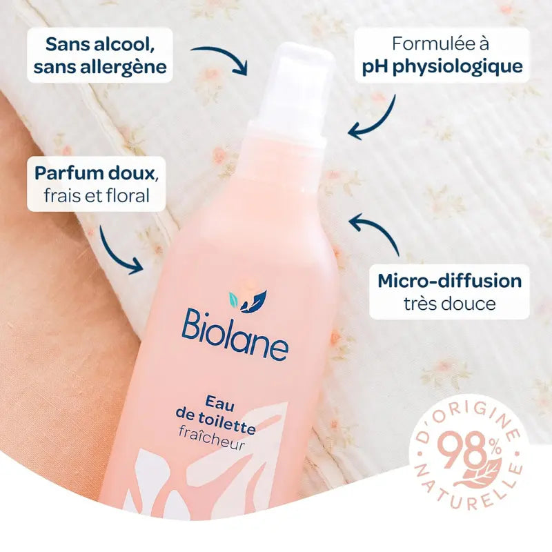 BIOLANE Eau de Toilette Bébé Fraîcheur 200ml Nouvelle Formule Mixte pour Fille et Garçon - Image 2