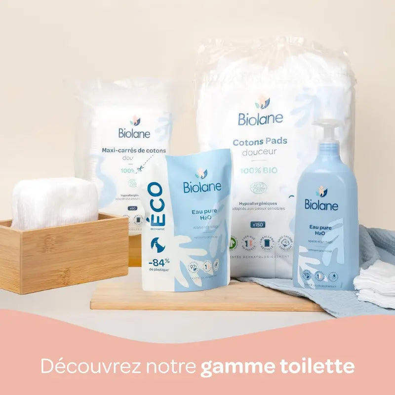 BIOLANE Eau Pure H2O 350ml Nettoyant Doux pour Visage, Corps et Siège Bébé Sans Rinçage - Image 2